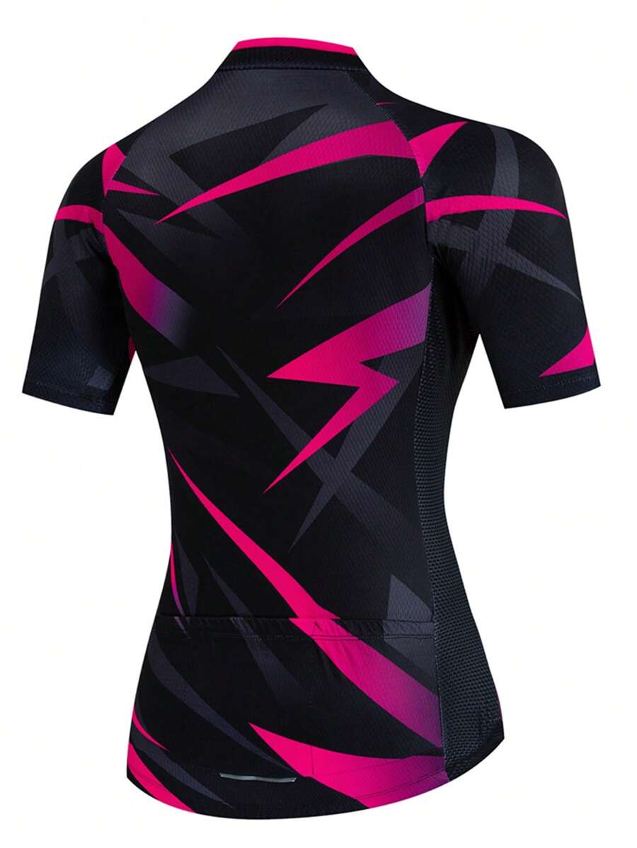 Camisa de Ciclismo Feminina Neon Pink Pro