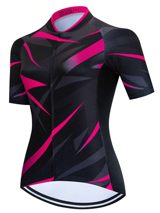 Camisa de Ciclismo Feminina Neon Pink Pro