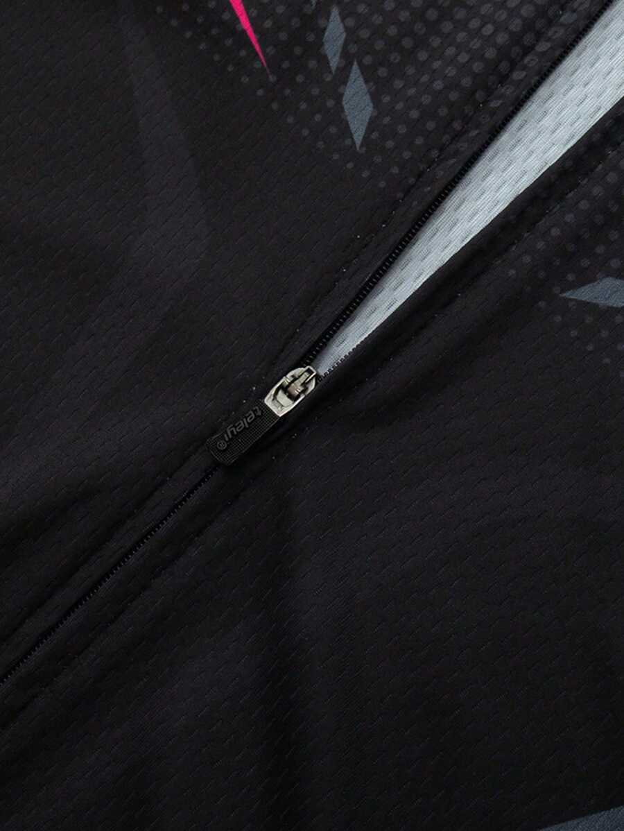 Camisa de Ciclismo Feminina Black Velocity