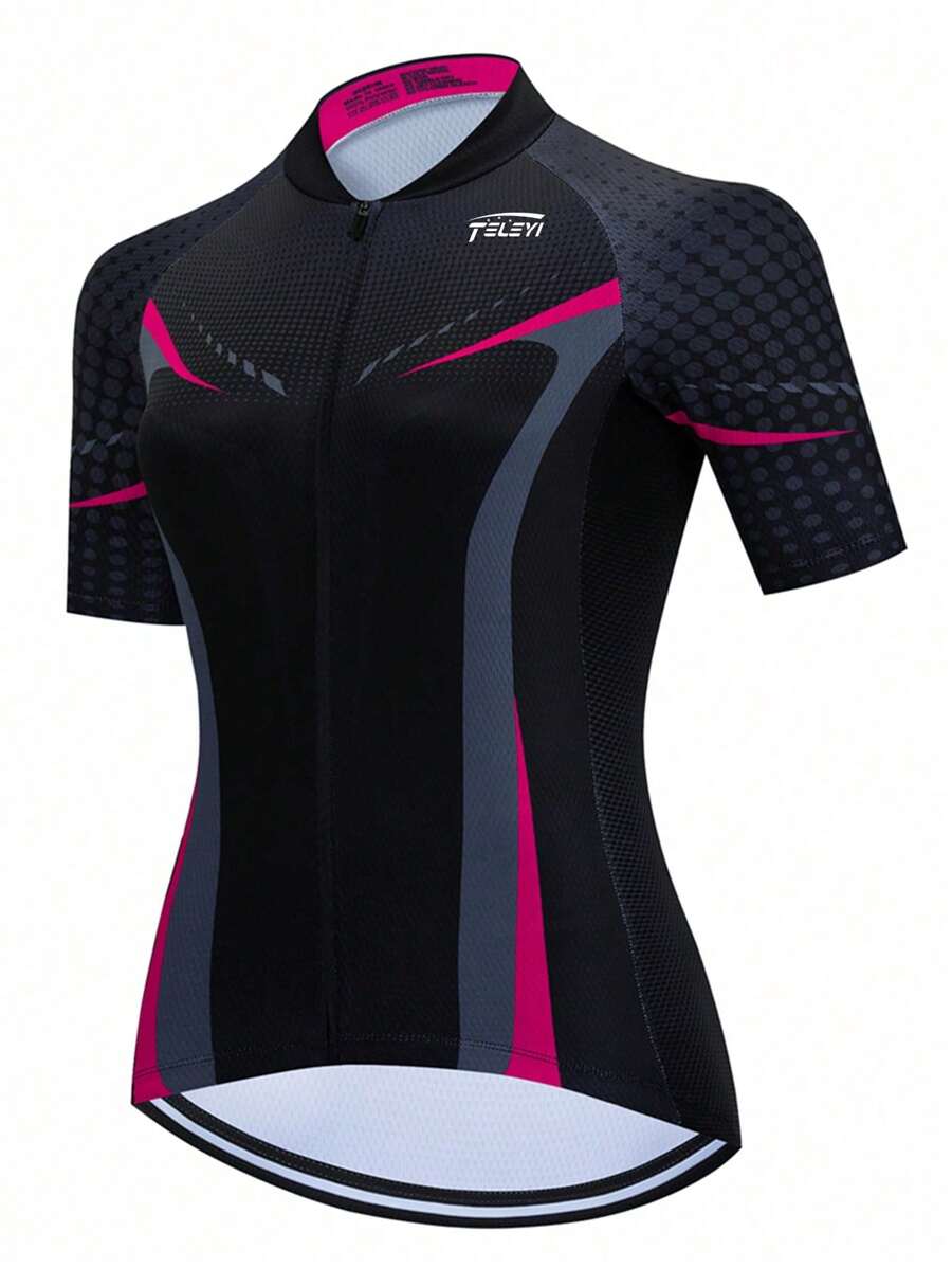 Camisa de Ciclismo Feminina Black Velocity