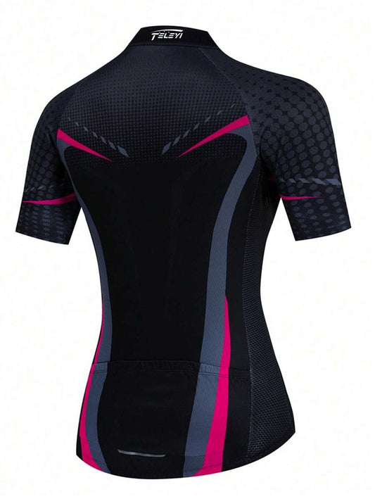 Camisa de Ciclismo Feminina Black Velocity